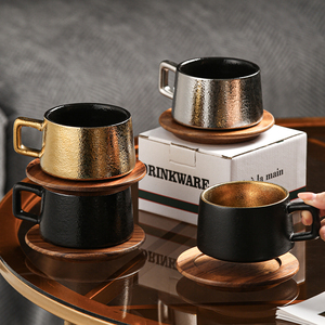 欧式复古陶瓷咖啡杯礼盒装高档精致杯碟套装家用日式马克杯小杯子