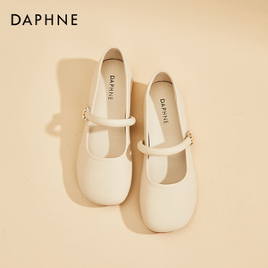 Daphne/达芙妮英伦风小皮鞋女2024夏季甜酷玛丽珍女鞋显脚小单鞋