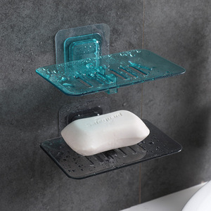 壁挂式沥水皂盒魔力无痕贴免钉水晶香皂盘浴室肥皂收纳架手工皂托