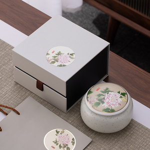 陶瓷茶叶罐包装盒子茶叶空礼盒装茶具空盒子通用红茶白茶龙井绿茶
