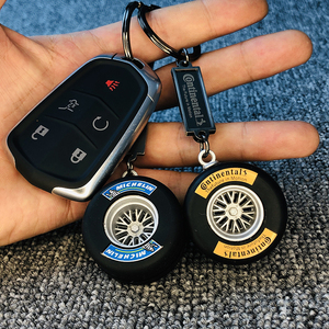JDM马牌轮胎钥匙扣创意轮毂钥匙扣包包挂件个性车用钥匙链
