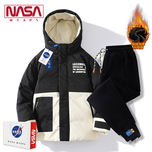 NASA WTAPS羽绒棉服男女冬季新款潮牌情侣装搭配休闲套装潮牌棉衣