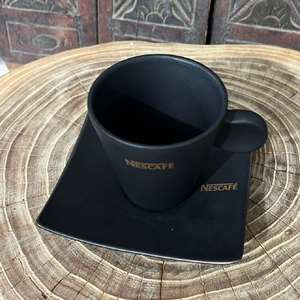 [玲珑]雀巢主题咖啡杯一套2011雀巢铂睿咖啡礼盒黑色亚光陶瓷杯