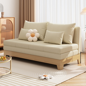 全实木沙发床两用折叠多功能小户型2023新款广东佛山家具厂家直销
