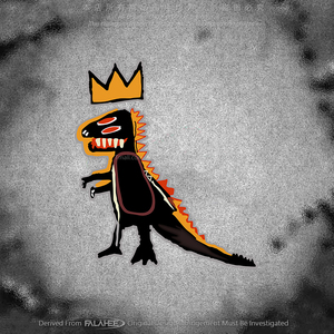Bas街头涂鸦皇冠恐龙创意贴纸巴斯奎特艺术潮牌车身装饰反光贴画