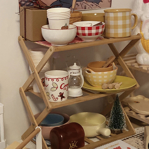 杯架置物架实木质展示桌面家用晾茶水杯厨房网红创意多功能收纳盒