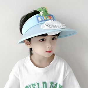 韩版宝宝帽子夏季可充电带风扇遮阳帽男童女童防晒户外儿童大檐空