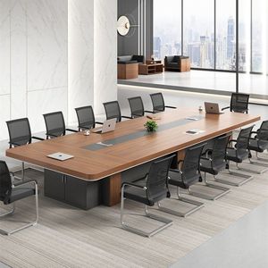HJ%会议桌长桌简约现代办公家具大型公司开会桌椅组合办工洽谈桌