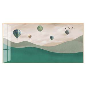 天空之城客厅装饰画北欧风格沙发墙装背景画简美抽象绿色餐厅挂画