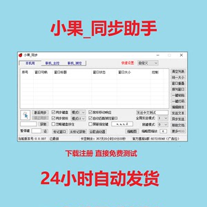 小果鼠标键盘同步器助手软件\多窗口多开联机操作控制\通用绑机版