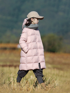 女童日系羽绒服冬季洋气甜美中大儿童过膝保暖中长款面包服外套