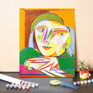 数字油画diy填充画家毕加索经典名画抽象艺术几何图案人像装饰画