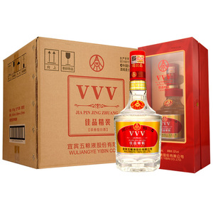 VVV佳品精装五粮液股份公司出品浓香型52度白酒清仓处理500ml*6瓶