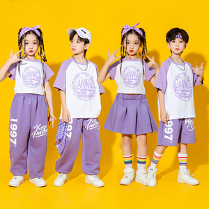 六一儿童啦啦队合唱表演服男女童潮酷舞台演出服装小学生合照班服