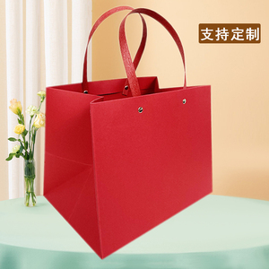 礼品袋红色手提袋纸袋定制袋子大号伴手礼包装袋购物袋生日礼物袋