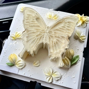蝴蝶模具慕斯硅胶蛋糕烘焙翅膀巧克力滴胶法式夹心6寸小号4寸立体