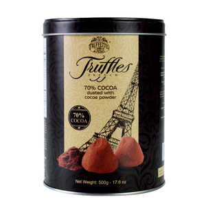 法国原装进口Truffles乔慕70%纯可可脂松露巧克力500g罐装零食礼
