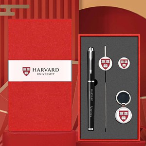 哈佛大学纪念品校徽钥匙扣|徽章|书签同学毕业聚会红色礼盒