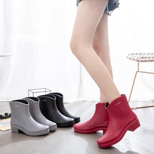 雨鞋女韩国可爱时尚外穿夏防滑胶鞋短筒雨靴成人中筒防水鞋保暖