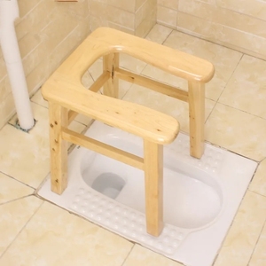 厕所坐便椅坐着上厕所的凳子木质老年人家用移动马桶孕妇坐蹲便器