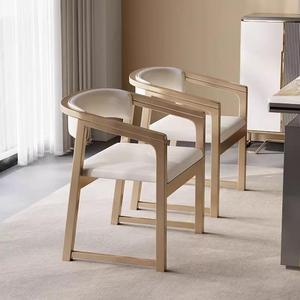 意式轻奢餐椅现代简约茶室椅子家用靠背椅创意设计师凳子极简茶椅