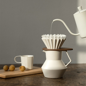 作光 | 木墨 咖啡套装 德化陶瓷分享壶家用日式简约手冲咖啡水壶