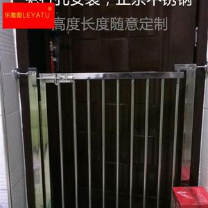 免打孔不锈钢宝宝安全门栏婴儿童楼梯口防护栏宠物隔离栅栏门围栏