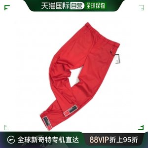 【99新未使用】香港直邮PRADA魔术贴休闲红色尼龙长裤