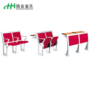 现代简约排椅 红色海绵课桌椅 阶梯课桌椅 会议室课桌连排座椅