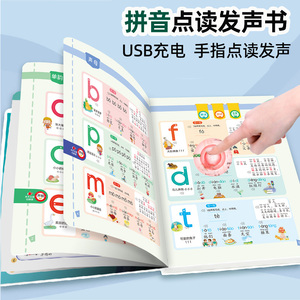 26个汉语拼音拼读训练神器字母表墙贴挂图有声点读发声书学习机卡