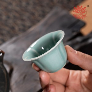 龙泉青瓷茶杯陶瓷家用主人杯功夫茶具单杯品茗杯喝红茶咖啡小杯子