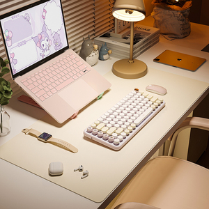 白色皮革鼠标垫超大号电脑桌垫办公室桌面垫键盘书桌垫子桌布定制