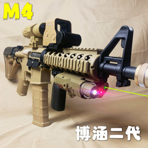 博涵M416二代联动回趟玩具枪仿真金属模型M4突击步枪cs对战发射器