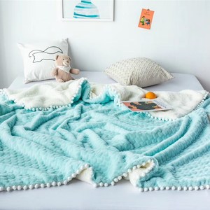羊羔绒毯子加厚盖毯毛绒被子厚毛毯沙发办公室午睡保暖冬季双层毯