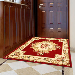 万腾正方形地毯欧式加厚手工剪花门厅玄关进门口方形地毯垫2040R
