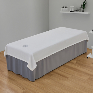 美容床床单非一次性的纯棉白色大床罩美容院专用隔脏带洞推拿按摩