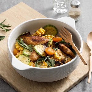 陶瓷双耳汤碗大容量水煮鱼酸菜鱼汤盆家用装汤的大盆碗防烫泡面碗