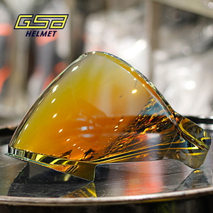 GSB263头盔镜片原厂专用电镀金银茶黑日夜通用夜视镜面防雾贴卡扣