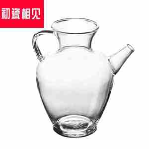 果汁壶透明相见 壶器执初玻璃壶耐热玻璃茶壶凉水壶 酒温家用瓷