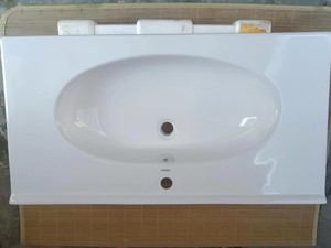 品牌卫浴实木橡木浴室柜一米组合吊柜陶瓷面盆APGM390-a现代简约