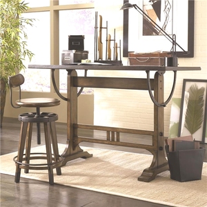 美式复古绘画桌支架家用绘图桌北欧风情工作台书桌实木画架画画