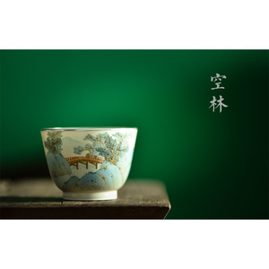 景德镇陶瓷茶杯礼盒装手绘青花高端大容量主人杯弥云斋杯中式斗彩