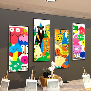 挂画室布置美术教室环创幼儿园墙面装饰主题成品文化楼梯培训机构