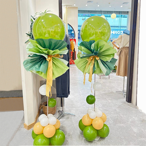 森系气球立柱拱门商场汽车4s店服装店开业周年庆活动装饰场景布置