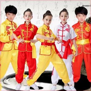 。六一儿童节武术服表演服演出服装功夫太极练功男女舞龙服训练国
