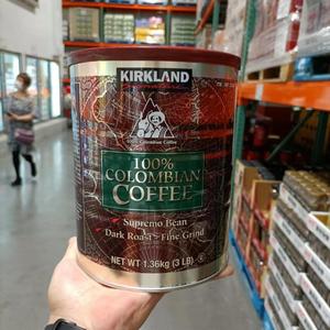costco代购 美国Kirkland科克兰哥伦比亚滤泡咖啡粉1360g深度烘焙