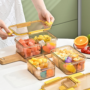水果盒子外出携带分格食品级学生春游野餐专用水果收纳盒保鲜密封