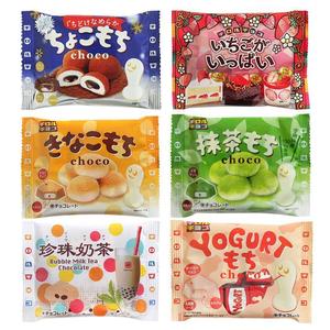 日本进口小零食 松尾黄豆粉抹茶乳酸菌巧克力年糕夹心糯米糍2袋