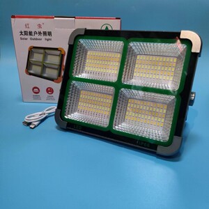 红虫太阳能充电车载投光灯led800w1200w2000w露营摆摊野营充电宝