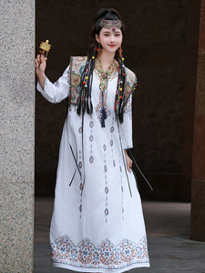 异域风情服装波西米亚连衣裙民族风女装新疆西北云南旅游穿搭套装